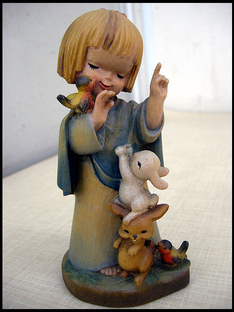 アンリ ANRI 木彫り 木彫 人形 イタリア 羊 FERRADIZ - アンティーク雑貨